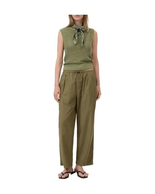 Closed Green Romilla Drawstring Trousers