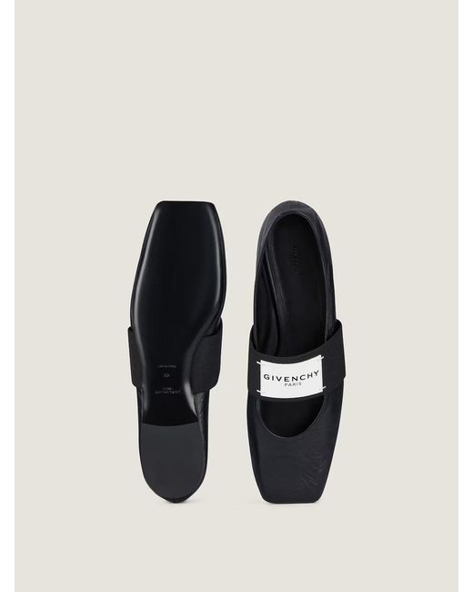 Givenchy Black Sliced Square Ballet Flats