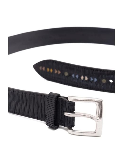 Orciani White Blade Symbol Textured Buckle Belt for men