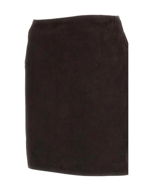 ROTATE BIRGER CHRISTENSEN Black Suede Mini Skirt