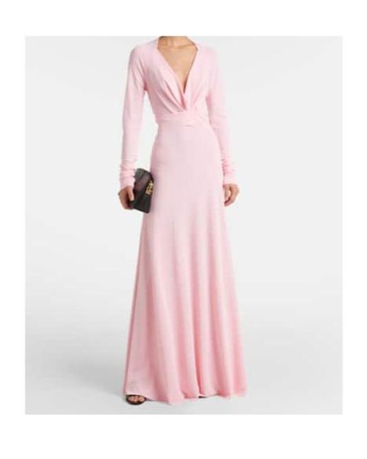 Victoria Beckham Pink Gathered Gown