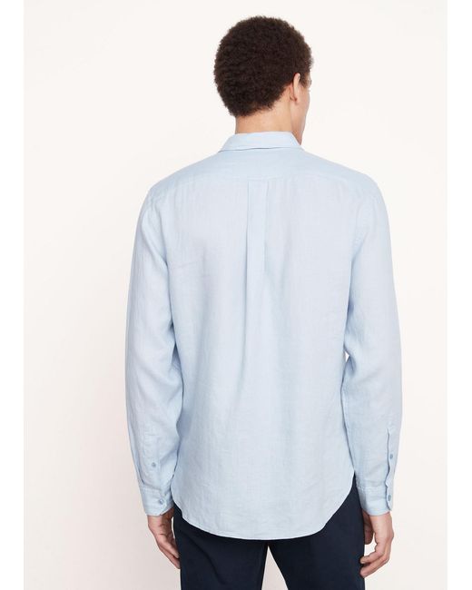 Vince Blue Long-Sleeved Shirt for men