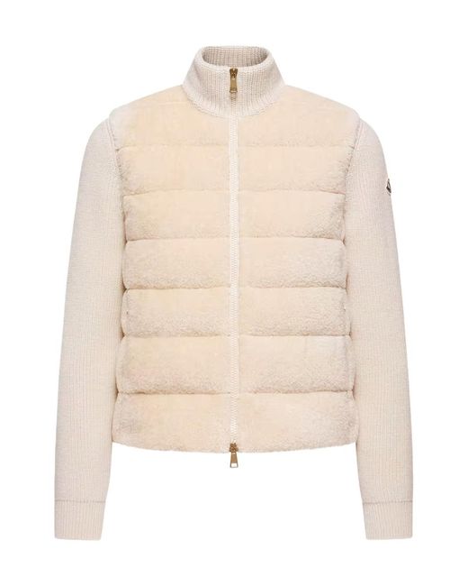 Moncler Natural Padded Zip-Up Cardigan