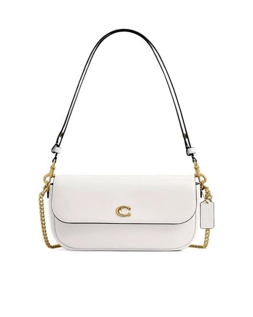 COACH White Brook Flap Chain Bag