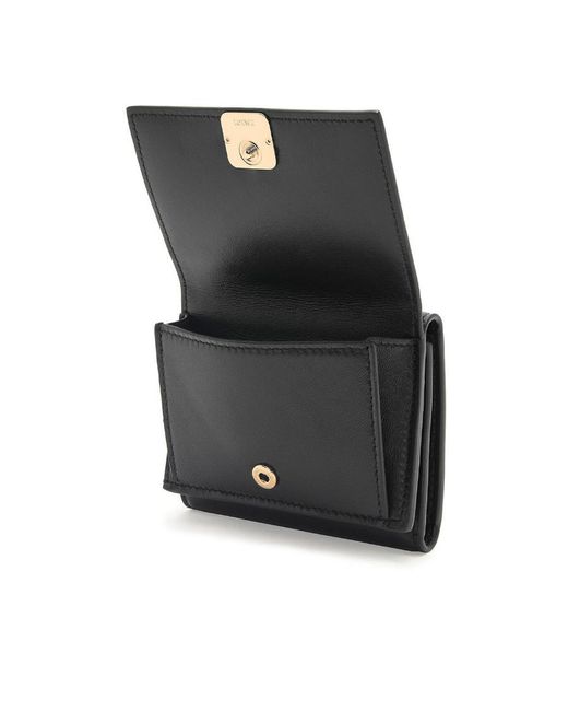 Loewe Black Puffer Anagram Trifold Wallet