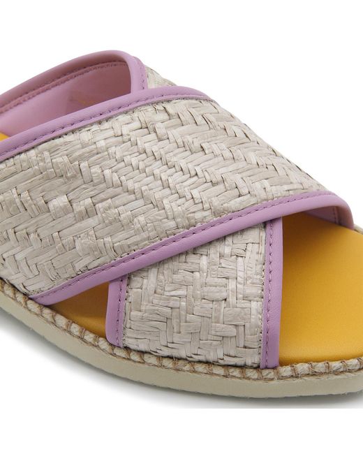 Hogan Brown Cross Strap Slides