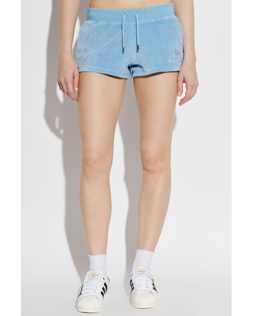 Sporty & Rich Blue Drawstring Shorts
