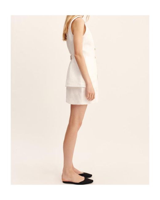 Posse White Emma Buttoned Vest