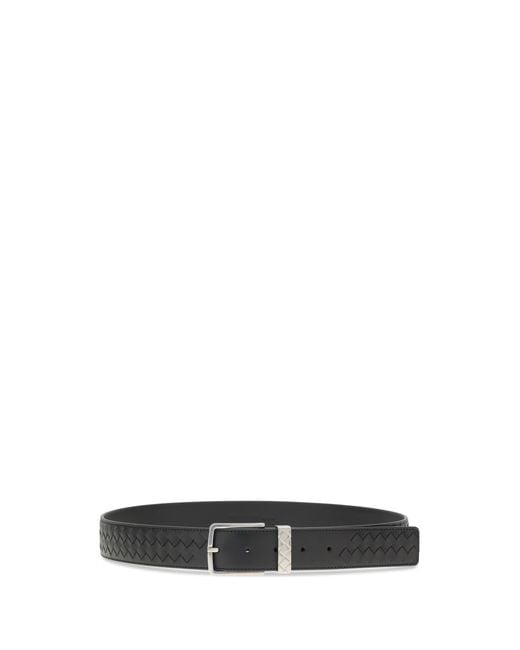 Bottega Veneta Black Intreccio Loop Belt for men