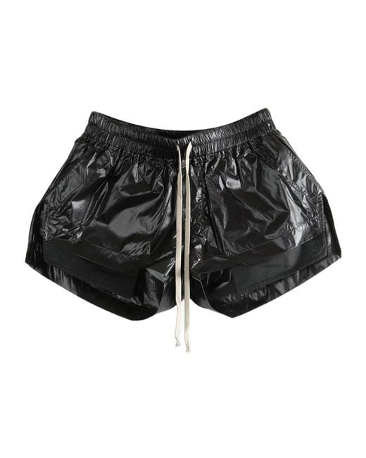 Rick Owens Drawstring Fog Boxers Shorts in Black | Lyst
