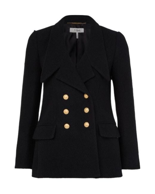 Chloé Black Double Breasted Blazer