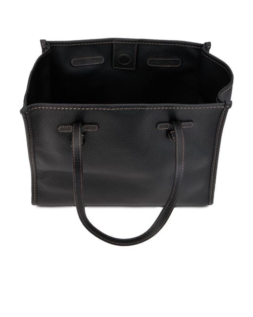 Gianni Chiarini Black Marcella Grained Leather Tote Bag