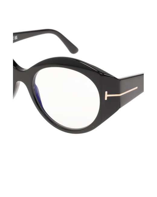 Tom Ford White Eyewear Oval Frame Glasses