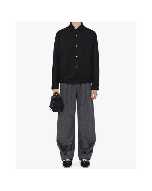 Givenchy Black 4G Detailed Long-Sleeved Shirt for men