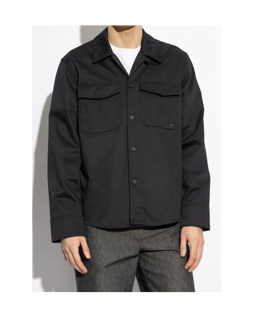 Courreges Black Long-Sleeved Shirt for men