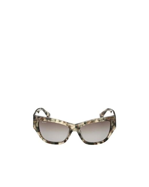 Max Mara Metallic Rectangle Frame Sunglasses