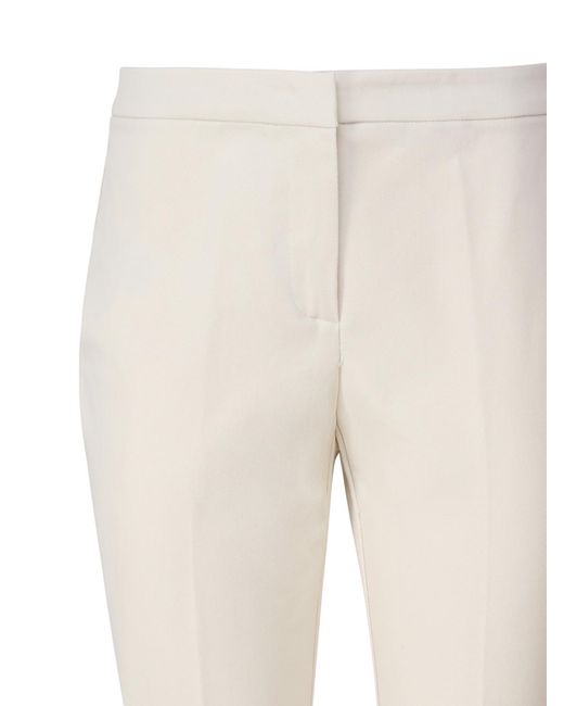 Pinko White Straight Leg Pleated Trousers