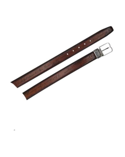 Berluti Multicolor Scritto Double-Sided Belt for men