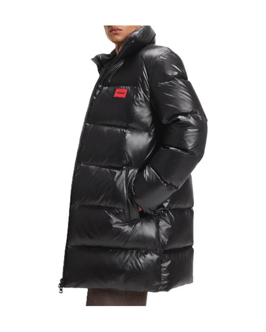Boss Black Solid Stand Collar Jacket for men