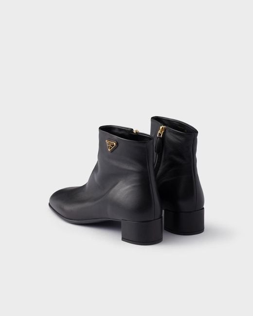 Prada Black Nappa Leather Booties