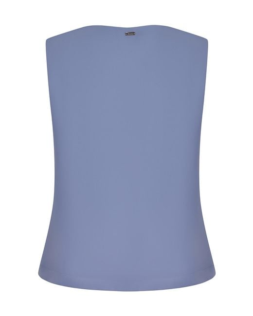 Herno Blue V-Neck Sleeveless Top