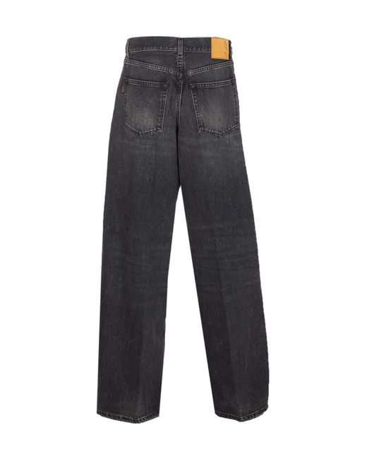 Haikure Gray Denim Trousers With Belt Loops