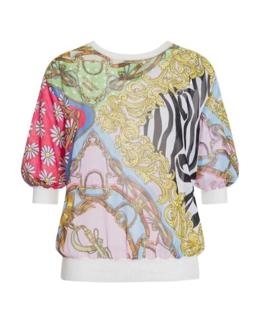 Moschino Multicolor Mix Scarf Pattern Sweater