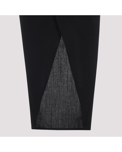 Rick Owens Black Slit Detailed Pencil Skirt