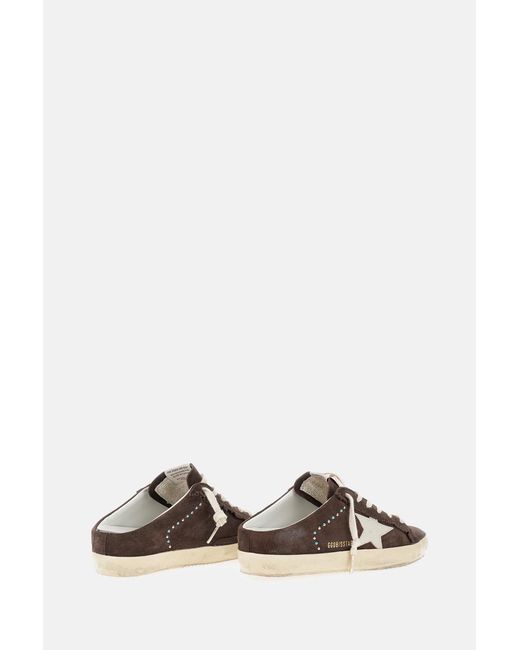 Golden Goose Deluxe Brand Brown Embellished Slip-On Sneakers
