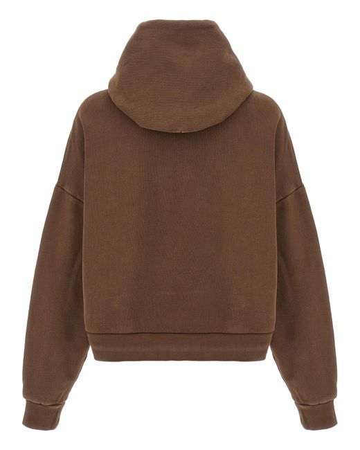 Entire studios Brown Cropped Hoodie for men
