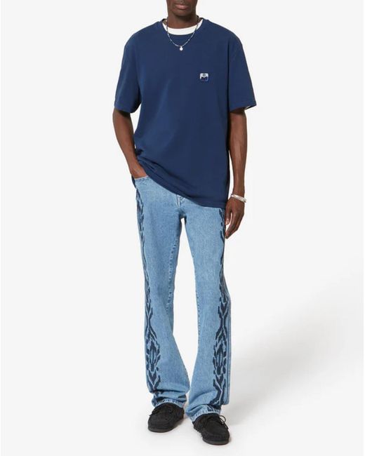 Isabel Marant Blue Short-Sleeved T-Shirt for men