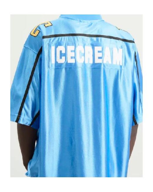 ICECREAM Blue Ic V-Neck Soccer Jersey for men