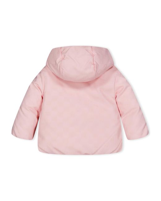 Gucci Pink Logo Short Down Jacket
