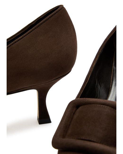 Manolo Blahnik Brown Suede Pumps