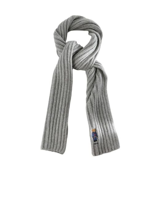Polo Ralph Lauren Gray Denim Bear Scarf for men