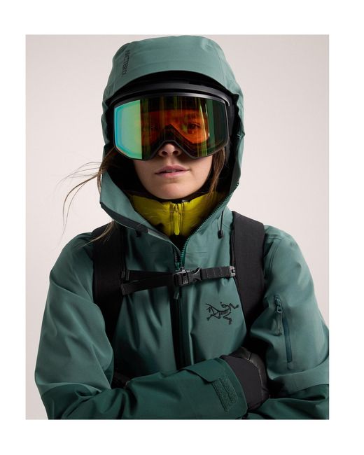 Arc'teryx Green Sentinel Gore-Tex Hooded Leather Jacket