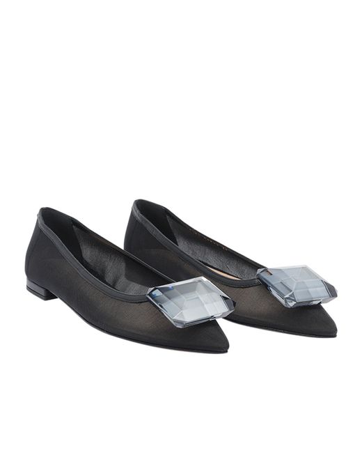 Gianvito Rossi Multicolor Embellished Slip-On Flat Shoes