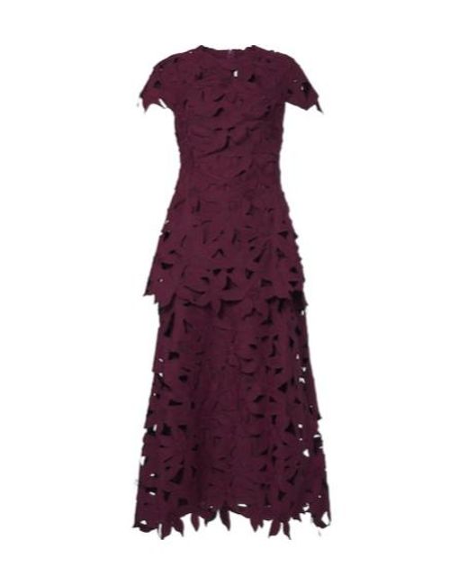 Jonathan Simkhai Purple Neve Floral Guipure Lace Cocktail Dress