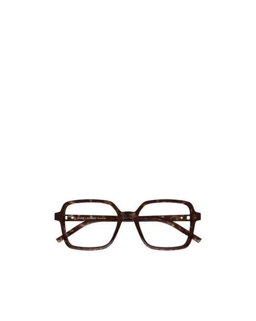 Saint Laurent White Eyewear Square Frame Glasses