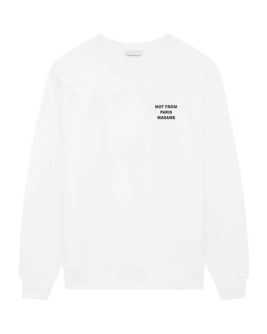 Drole de Monsieur White Drôle De Monsieur Not From Paris Sweatshirt for men