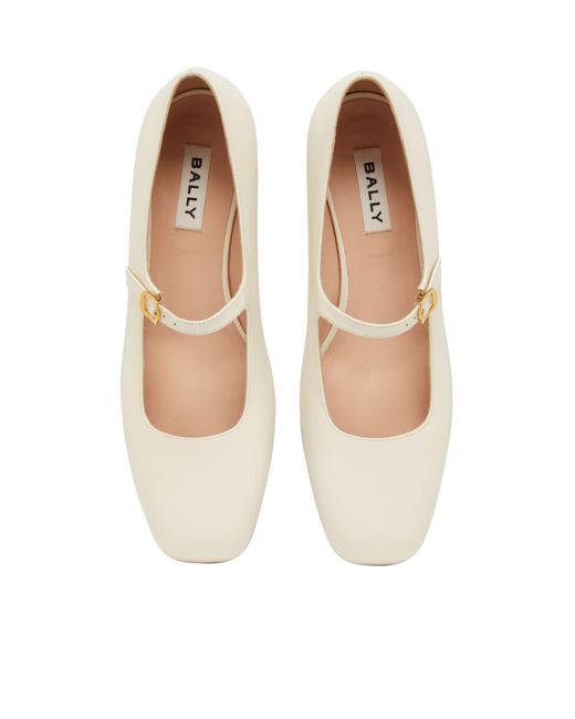 Bally Natural Round Toe Low Heels