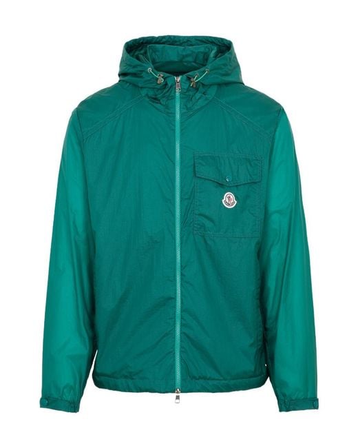 Moncler Green Samakar Hooded Jacket for men