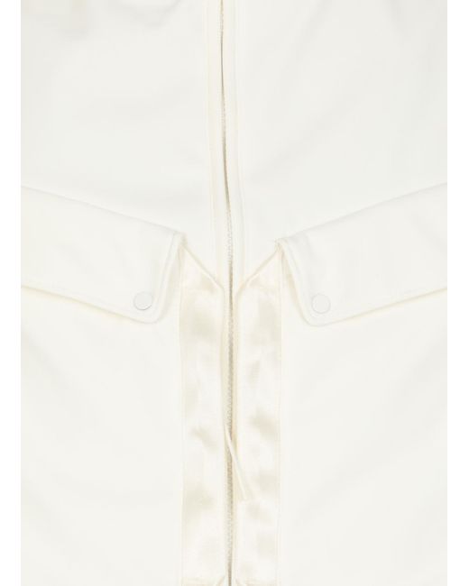 C P Company White Stand-Up Collar Hooded Gilet for men