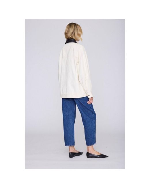 Anine Bing White Collared Jacket