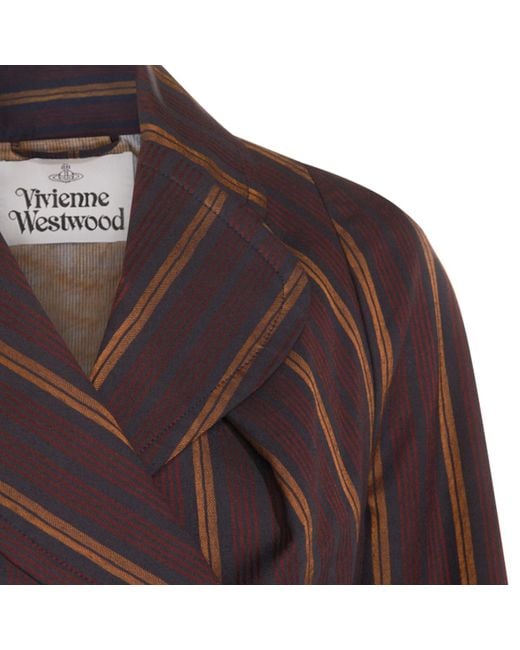 Vivienne Westwood Blue Striped Button-Up Jacket