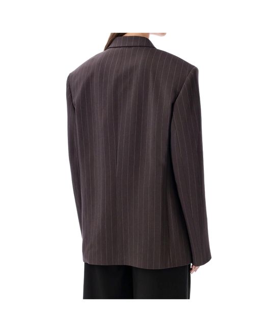 Magda Butrym Gray Long-Sleeved Suit Jacket