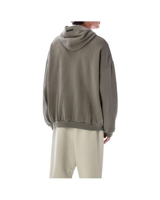 Fear Of God Gray Logo Hooded Sweatshirt for men