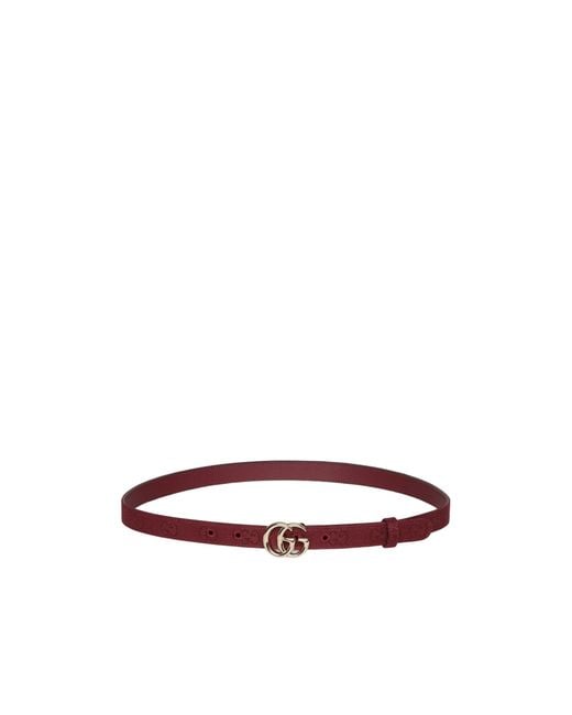 Gucci Red Logo Plaque Belt