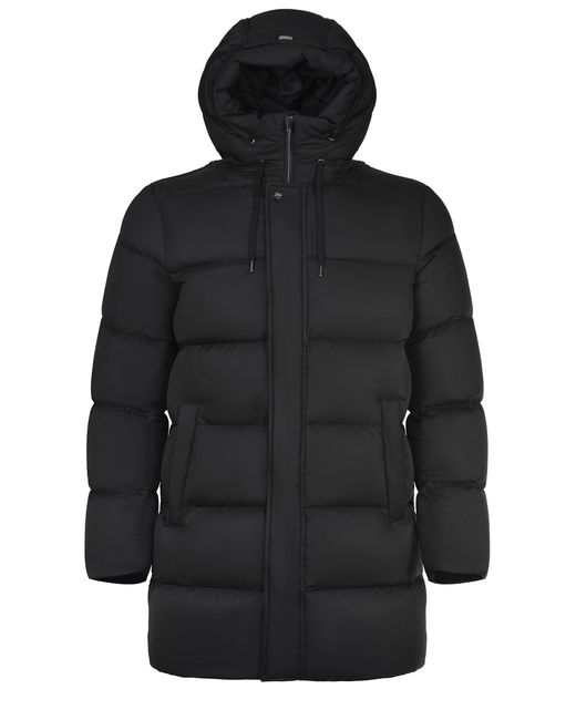 Herno Black High Collar Down Jacket for men