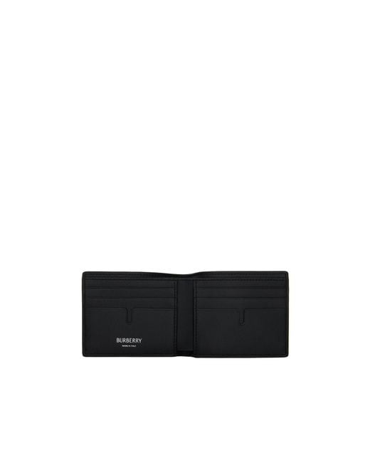 Burberry Blue Check Slim Bifold Wallet for men